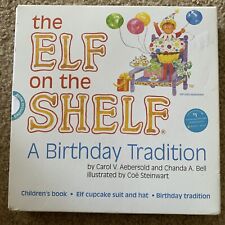 BRAND NEW Elf On The Shelf A Birthday Tradition Book AND Cupcake Outfit picture