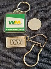 Lot of two (2) Waste Management keychains-Recycling  Employee or retiree gift WM picture