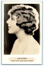 c1940's Mary Pickford Studio Greetings From Hollywood RPPC Photo Postcard picture
