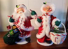 Annalee 2007 Mr.&Ms. Santa Candy Cane Christmas Dolls Hand Painted RARE  Find picture
