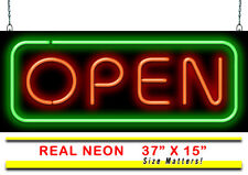 LARGE Deluxe Open Neon Sign REAL Hand Bent Neon Window Sign Easy Installation picture