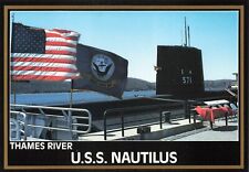 Postcard Ephemera U.S.S. Nautilus Memorial Submarine Thames River Nuclear CT picture