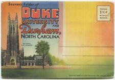 Durham NC Duke University and City 1949 Vintage Souvenir Folder 18 Views picture