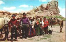 Vtg 1950 Navajo Family On The Reservation Native American Postcard unposted picture