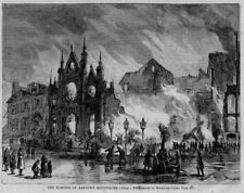 FIREMEN ANTIQUE FIRE ENGINE BURNING OF THE BARNUM'S HIPPODROME 1873 HISTORY FIRE picture