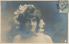 Walery Photographers Paris Real Photo Postcard of Girl rppc – udb – 1906 picture