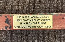 USS Lake Champlain CV-39 Original Bridge Teak Wood Deck - Alan Shepard Recovery picture