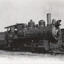 1940s RPPC Rock Island Lines Steam Locomotive 0-6-0 No 90 Illinois Postcard picture