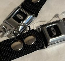 LOT (2) Vintage NEW Seat Belt Ford Automobile Car Key Fobs Rings Novelty picture