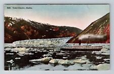 Taku Glacier AK-Alaska, Traveling By Ship Vintage Souvenir Postcard picture