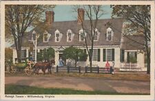 MR ALE c1930s Postcard Horse at Raleigh Tavern, Williamsburg, Virginia VA 5473.4 picture