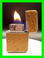 Rare Vintage Neff & Co. NY Faux Ostrich Wrapped Petrol Lighter In Working Order  picture