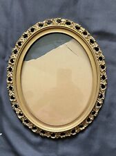 Antique Hand Carved Oval  Wood/Gesso Frame Interior Size 8x10 picture