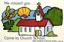 We Missed You Come to Church School Jude 1:21 Postcard picture