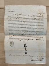 ANTIQUE 1853 CHINA CHINESE SLAVES HAVANA CUBA CONTRACT DOCUMENT SIGNED picture