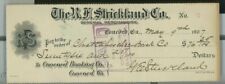 1907 R.F. Strickland Co. General Merchandise Concord Ga Check $76.25 25 picture