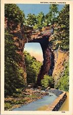 Natural Bridge Virginia VA Rockbridge County Linen Postcard UNP VTG Unused picture
