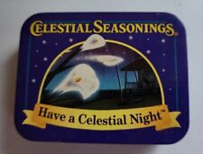 Celestial Seasonings Advertising Hinged Tin Have A Celestial Night Purple picture