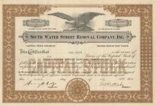 South Water Street Removal Co., Inc. - Certificate Serial No.1 - Stock Certifica picture