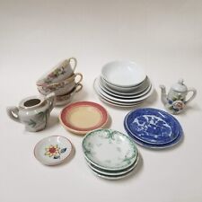 20 Pc Lot Miniature China Tea Dishes Saucer Cups Japan Germany Vintage DAMAGE picture