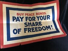 Original Australian World War I poster: Buy Peace Bonds...(1920) picture