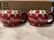 Home Accents Santa Christmas Mugs- Set of 2 picture