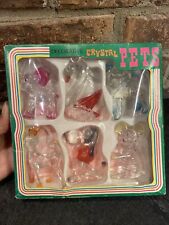 Vintage 1970s Kitschy Acrylic Lucite Crystal Pets with Original Box- See Pics picture