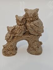 Vintage Resin Owl Sculpture Figure Made in Italy by Sculptor A Santini picture