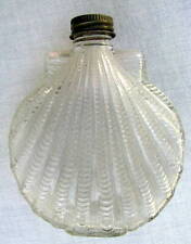  MINTY UNUSUAL ANTIQUE CLAM SHELL PATTERN VICTORIAN POCKET WHISKEY/SPIRITS FLASK picture