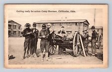 Chillicothe OH-Ohio, Camp Sherman, Soldier's Loading Cannon, Vintage Postcard picture