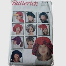 3055 Butterick Hats All Sizes Sewing Pattern Fashion Uncut Vintage 1990s Woman's picture