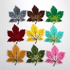 10/100Pcs Embroidered Leave Patches Iron/Sew-On Fabric Applique Patch Badge picture