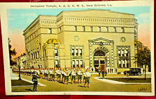 Jerusalem Temple Shriners 1920 Postcard New Orleans La CB Mason Masonic picture