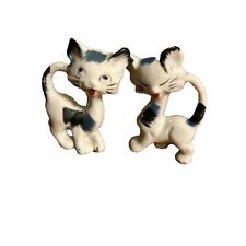 Vintage Pair Of Porcelain Figurine Cat/Kitten Made in Japan Mid Century picture