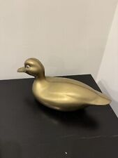 Vintage Brass Ducks. Medium Size. 10.5 Inch by 4.5 Wide by 4.5 Height picture