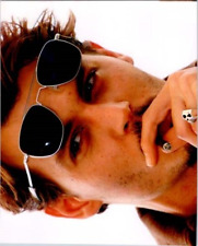 Johnny Depp close-up smoking a cigar 1990's era 8x10 inch photo picture