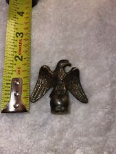 Vintage Eagle Lamp Finial Flag Pole Topper 1.5” X 2 3/8” Antique Solid Brass  picture