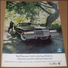 1975 Cadillac Luxury Car Print Ad Automobile Advertisement Vintage 8.25