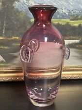 Rare Chalet Artistic Glass Designed by Sergio Pagnin Rubina 3 Face Prunts Vase picture
