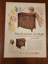 1940s RCA Victor Golden Throat Tube Radio Original Color Print Ad+ Curtiss Candy picture