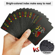 2 Decks Creative Waterproof Black Plastic PVC Poker Playing Cards Magic Game picture