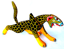 TIGER/JAGUAR Alebrije Hand Painted Oaxacan Wood Carving Antonio Carrillo Signed picture