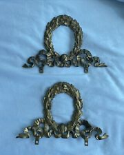 pair of French gilt bronze antique furniture frame ornaments Louis seize  picture
