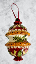 Villeroy & Boch 1748 Holly Christmas Tree Winter Ornament Hand Painted picture