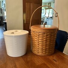 Longaberger 2003 Ice Bucket Basket & Insulated Liner picture