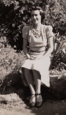 6N Photograph Beautiful Lovely Pretty Woman Dress 1940-50's Portrait  picture