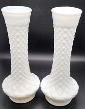 Pair Of Identical Randall Milk Glass Vases. Perfect Condition picture
