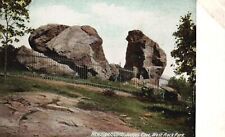 Vintage Postcard Judges Cave West Rock Park Fence New Haven Connecticut CT picture