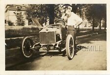 B27 Antique Photo MN Multi Year License Plate Car Racer 1918 1919 1920 picture