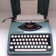 Olivetti Lettera 82 Typewriter | Original Hard Cover| Mid Green | Vintage 80s picture